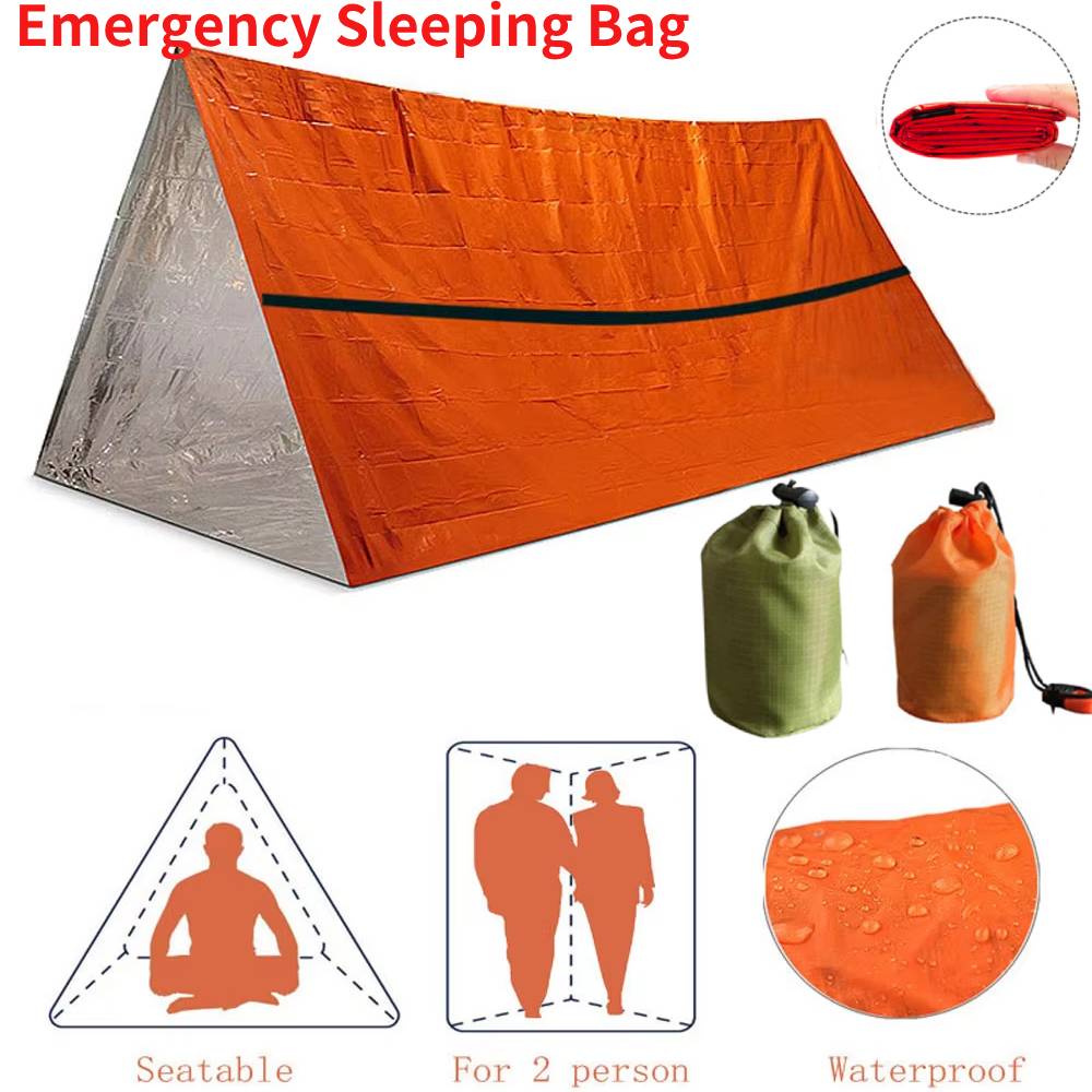 Emergency Mylar Tent - 휴대용 방수 비상 생존 침낭 야외