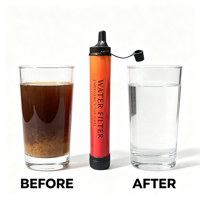 야외 캠핑 비상용 생존 물 정수기 필터 - 강, 호수, - Water Purification Straw 리뷰 및 가격
