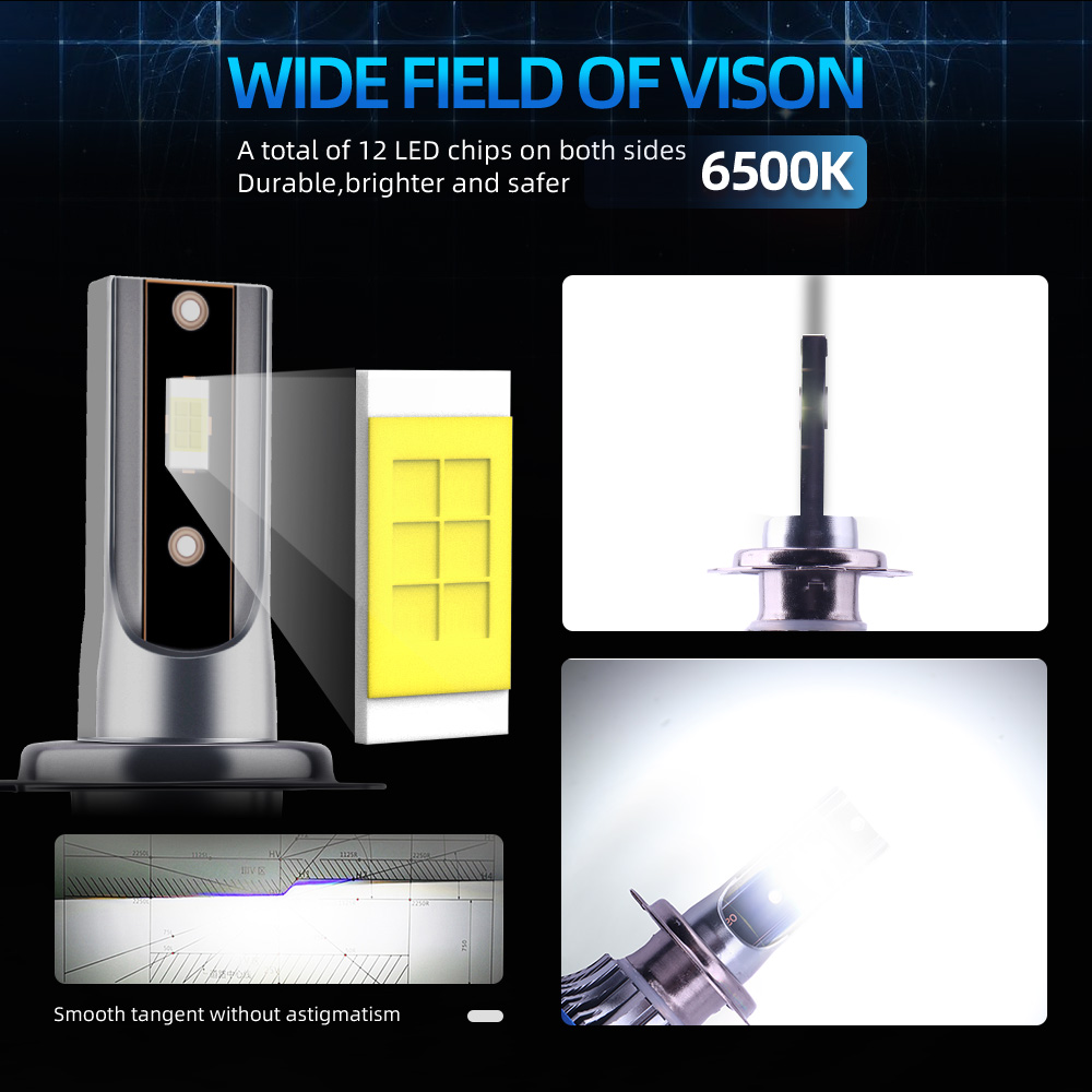 6x 콤보 LED 헤드라이트 9005 H11 상하향등  - Compass Lensatic 리뷰 및 가격