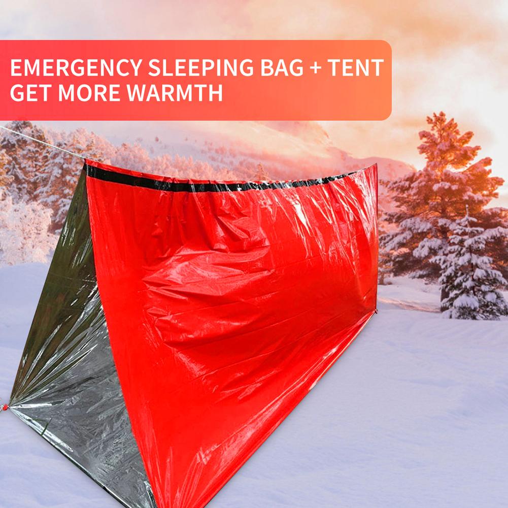 휴대용 방수 비상 생존 침낭 야외 Edc 캠핑 장비 열 - Emergency Mylar Tent 리뷰 및 가격